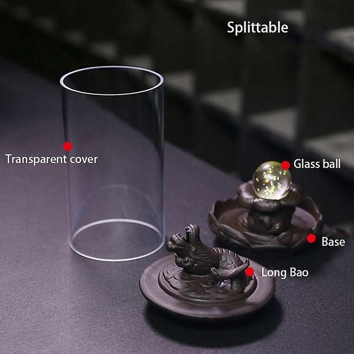Handmade Purple Sand Incense Smoke Waterfall Backflow Incense Living Room Decor Incense Holder