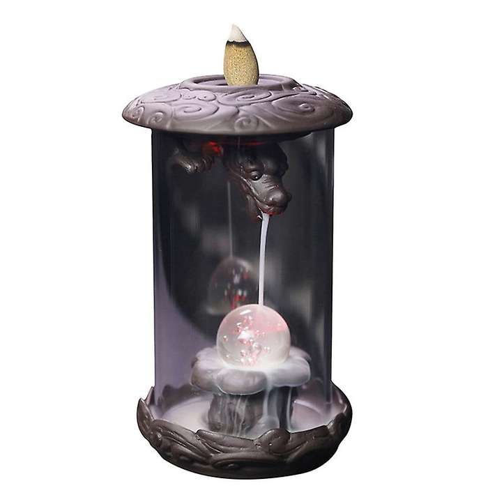 Handmade Purple Sand Incense Smoke Waterfall Backflow Incense Living Room Decor Incense Holder