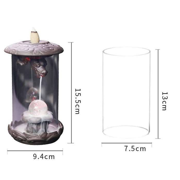 Handmade Purple Sand Incense Smoke Waterfall Backflow Incense Living Room Decor Incense Holder