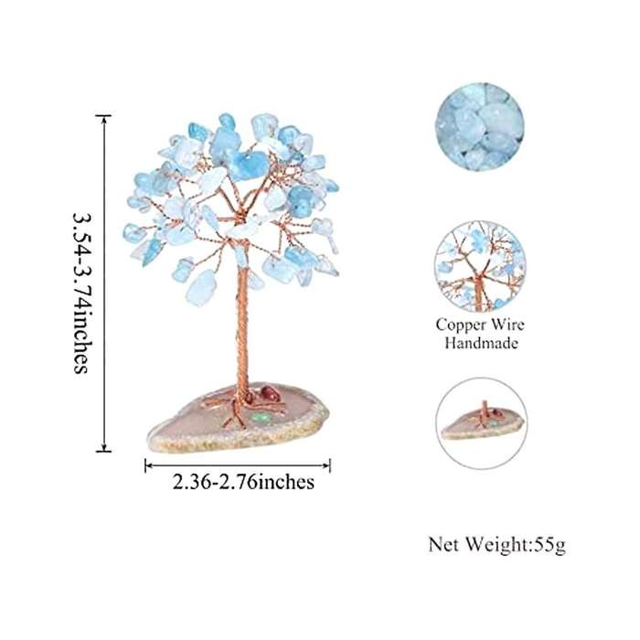Handmade Woven Desktop Ornament Faux Crystal Gravel Home Decor Office Desk Ornament
