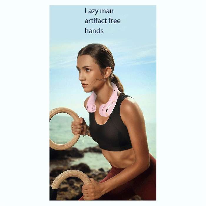 Hands Free Fan Around Neck Mini Rechargeable USB Neck Fan Hands-Free Indoor Outdoor Portable Air Coo