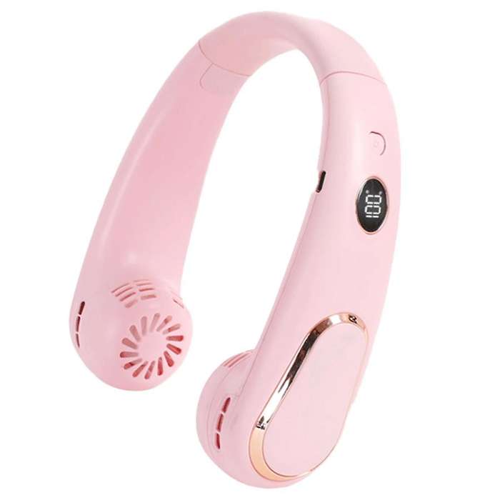 Hands Free Fan Around Neck Mini Rechargeable USB Neck Fan Hands-Free Indoor Outdoor Portable Air Coo