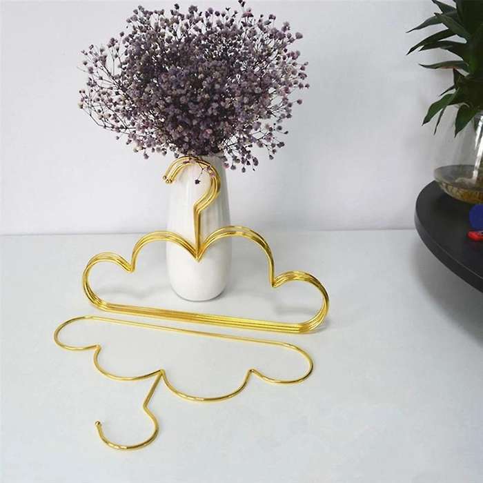 Hangers Non Slip Metal Toddlers Clothes Hanger Golden Kids Cloud Shape Coat Hanger Clothing Storage