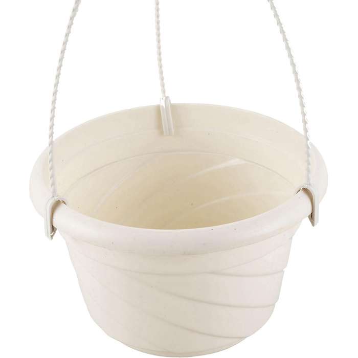Hanging Flower Plant Pot Chain Basket Planter Holder Home Garden Balcony Decoration White