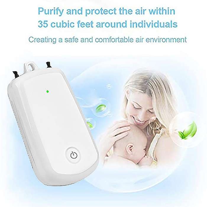 Hanging Neck Air Purifier, Mini Portable Fashion Personal Wearable USB Negative Ion Air Purifier