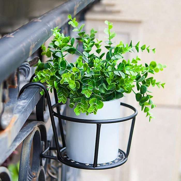 Hanging Orchid Pot Plant Wall Hanging Iron Flower Rack in Balcony Living Room B