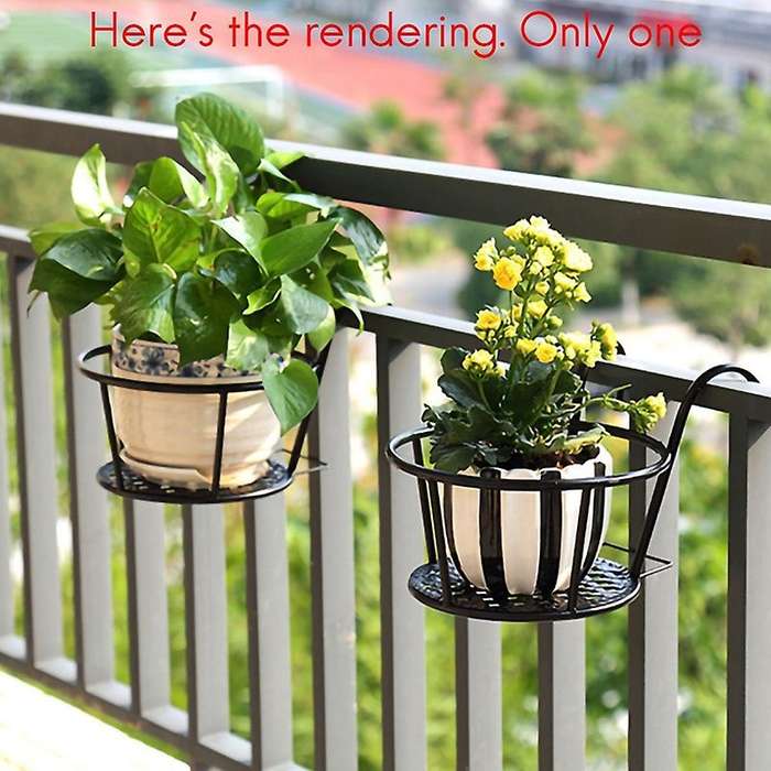 Hanging Orchid Pot Plant Wall Hanging Iron Flower Rack in Balcony Living Room B