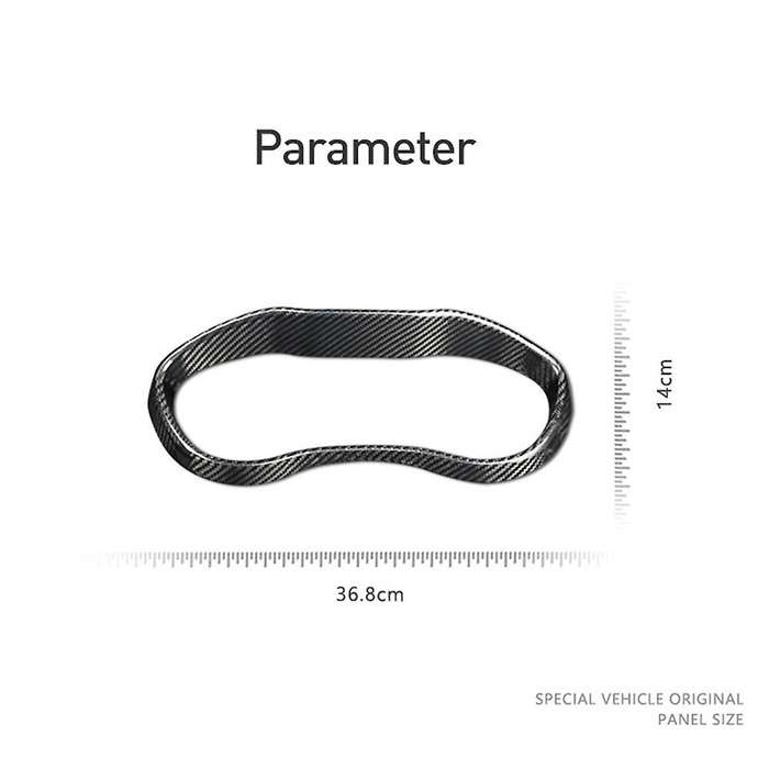 Hard Carbon Fiber Interior Trim Car Speedometer Frame Cover Sticker for 2015-2019