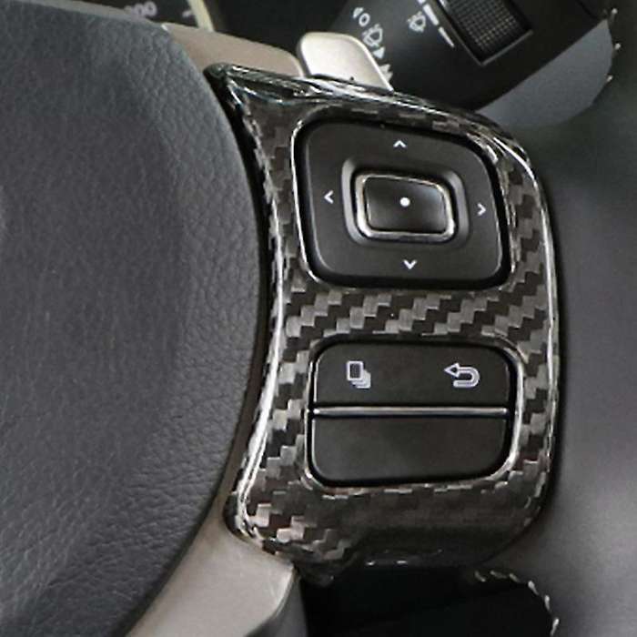 Hard Carbon Fiber Stickers Trim Steering Wheel Button Frame Cover for NX IS