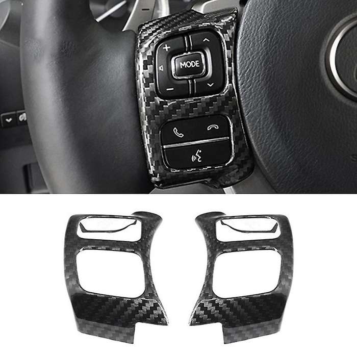 Hard Carbon Fiber Stickers Trim Steering Wheel Button Frame Cover for NX IS
