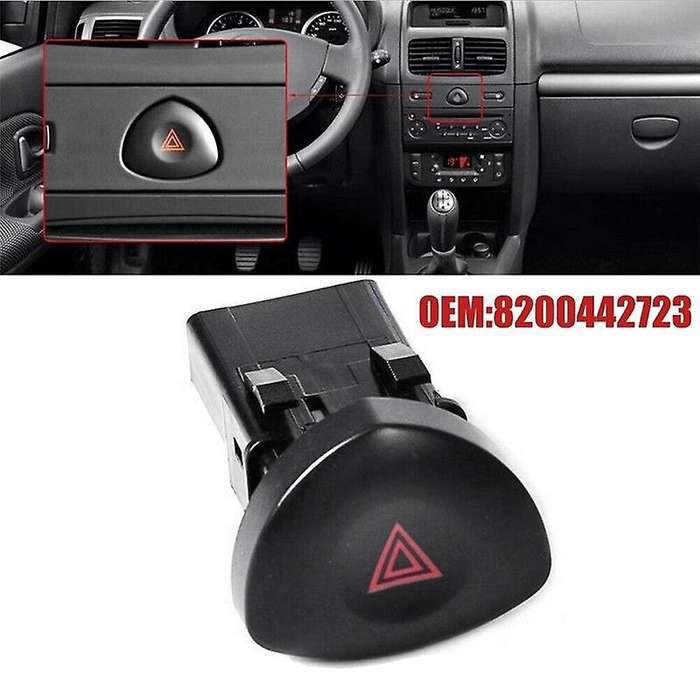 Hazard Warning Emergency Light Switch Button for Renault Clio 2 MK2