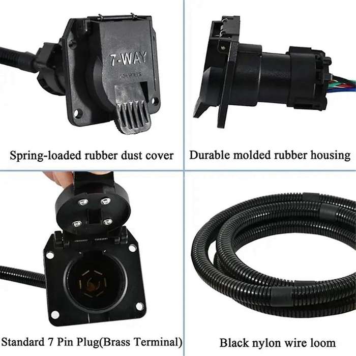 Hc3z-15a416-a Truck Bed Trailer Wiring Harness 7 Pin for Super Duty F250 F350 F450 F550 2017-2022