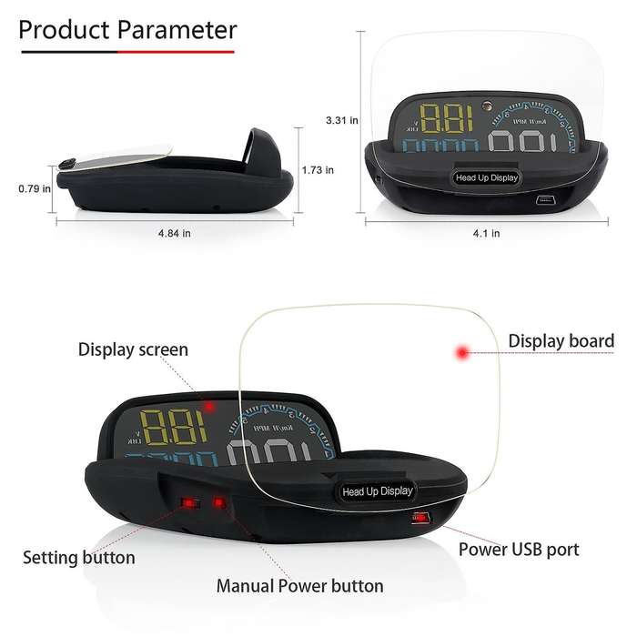 Head Up Display Car Electronics Speedometer Auto HUD OBD2 Car Speed Projector Digital On-Board Compu