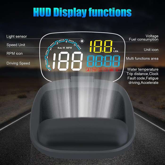 Head Up Display Car Electronics Speedometer Auto HUD OBD2 Car Speed Projector Digital On-Board Compu