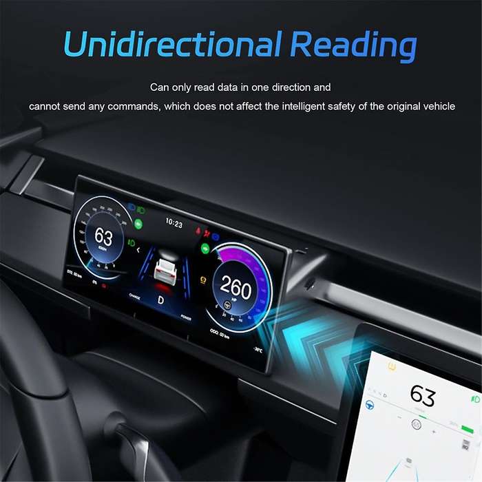 Head Up Display for /Y, 9Inch Screen HUD Carplay Android Auto Car Dashboard Instrument Accessories,A