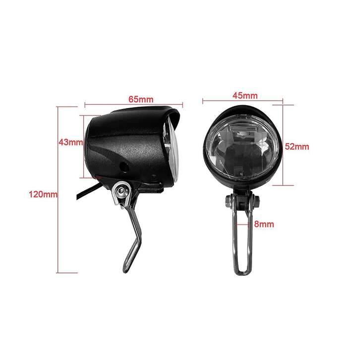 Headlight Kits Ebike DK336 Headlight Kits for E-Bike Retrofit Horn Headlight Switch and with Ebike