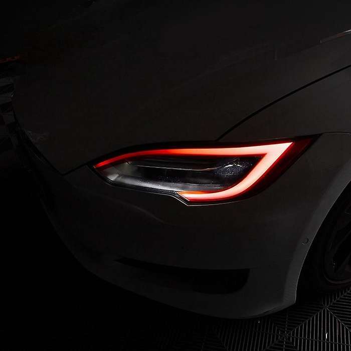 Headlight Sticker Light Eyebrow Fog Light Sticker Modified Exterior Decoration for Model S/X Accesso