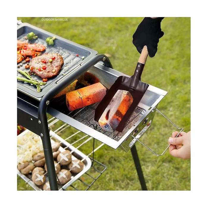Hearth Brush Set,silicone Gloves,fireplace Shovel Hand Shovel and Brush,wooden Handles Coal Fireplac