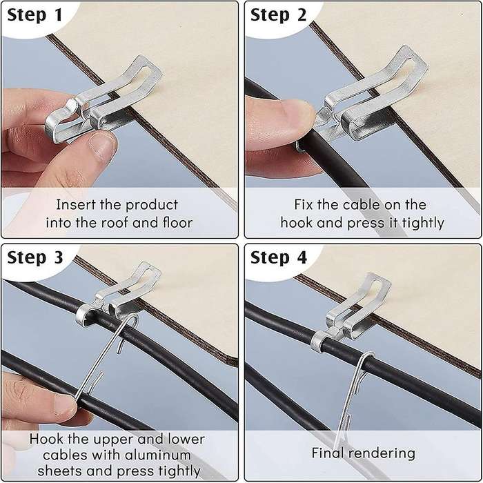 Heat Cable Roof Clips De Icing and Spacers Kit Roof Clips Heater Clips Kit Heat Tape Clips Kit B