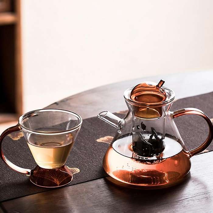 Heat Resistant Glass Teapot Coffee Pot Set Hand Brewed Coffee Sharing Pot Engraved Measuring Cup Gla