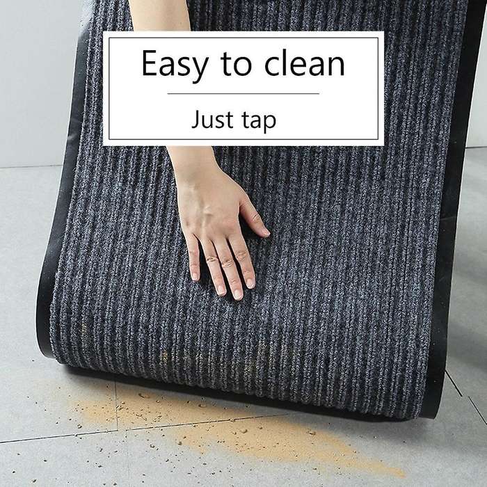 Heavy Duty Door Mat for Indoor and Outdoor Super Absorbent Dirt Trapper Outdoor Mat Non-Slip Rubber