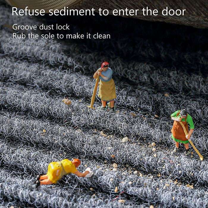 Heavy Duty Door Mat for Indoor and Outdoor Super Absorbent Dirt Trapper Outdoor Mat Non-Slip Rubber