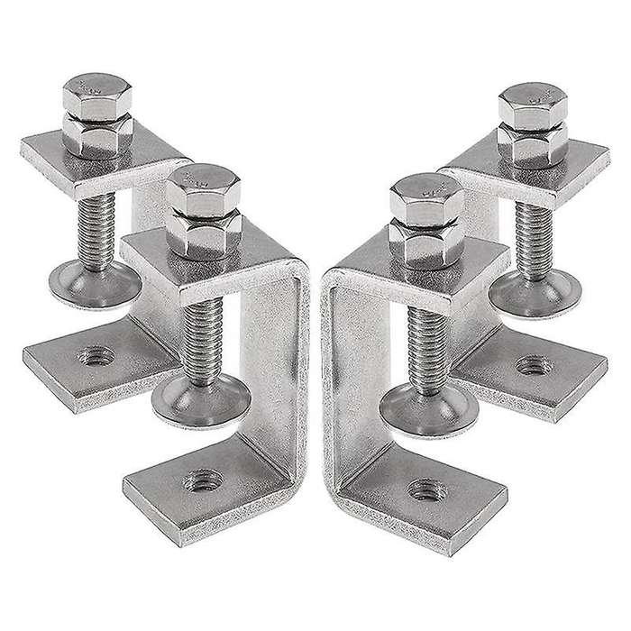 Heavy Duty 304 Stainless Steel , Small Metal with Screws, Wide Open 65mm (4 Pieces)