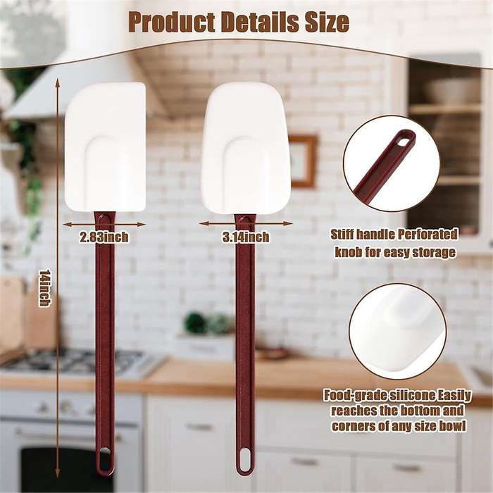 Heavy Duty Spatula and Spoonula High Heat Silicone Spatula Rubber Spatulas for Kitchen Use Commercia