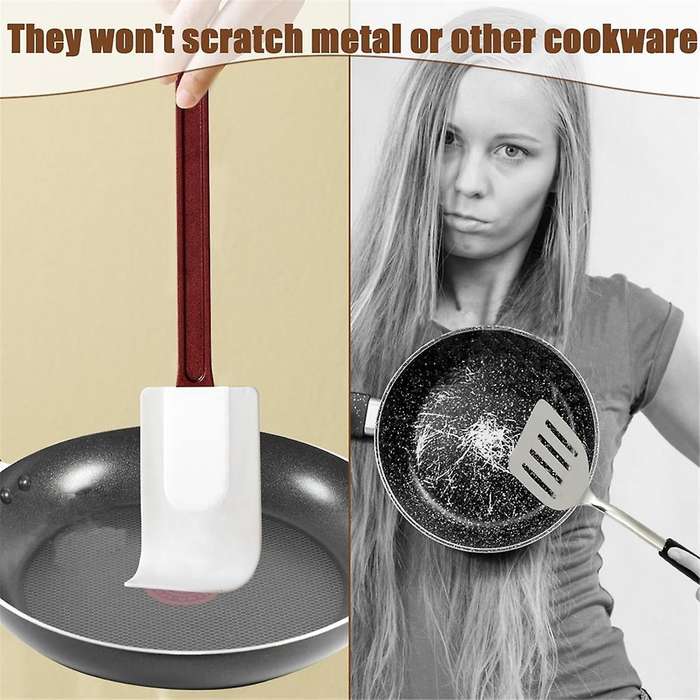 Heavy Duty Spatula and Spoonula High Heat Silicone Spatula Rubber Spatulas for Kitchen Use Commercia