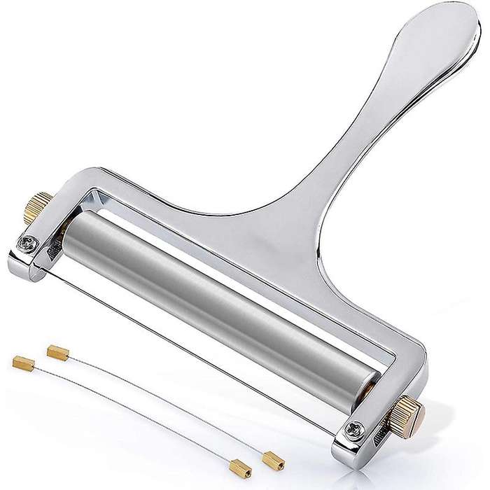 Heavy Duty Stainless Steel Cheese Slicers Premium Adjustable Thickness Cheese Slicer 2 Extra Wires