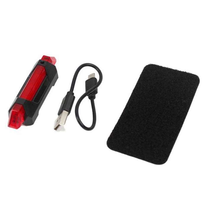 Helmet Bicycle Signal Lamp Waterproof Rear Tail Lamp LED USB Style Rechargeable Cycling Portable Det
