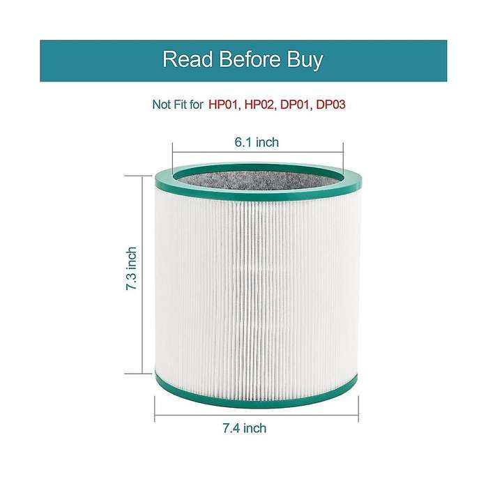 Hepa Filters Replacement for Tp01, Tp02, Tp03, Am11, Bp01 Tower Air Purifier Filter Compare to Part