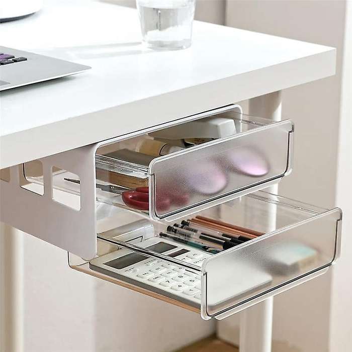 Hidden Self-Adhesive Organizer White