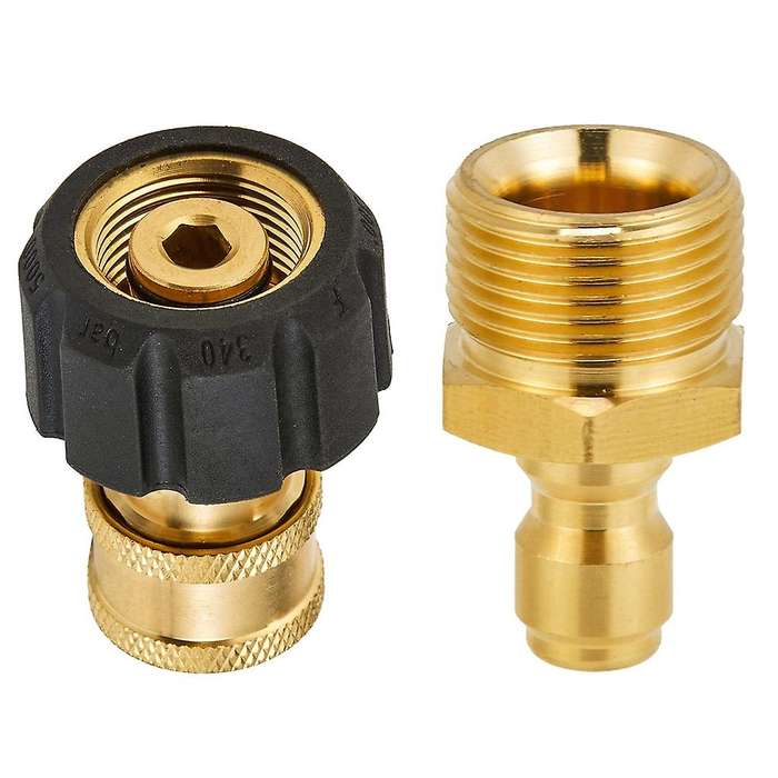 High Pressure Washer Adapter Set Quick Kits for Snow Foam Lance M22 to 1/4inch Quick , 5000 PSI