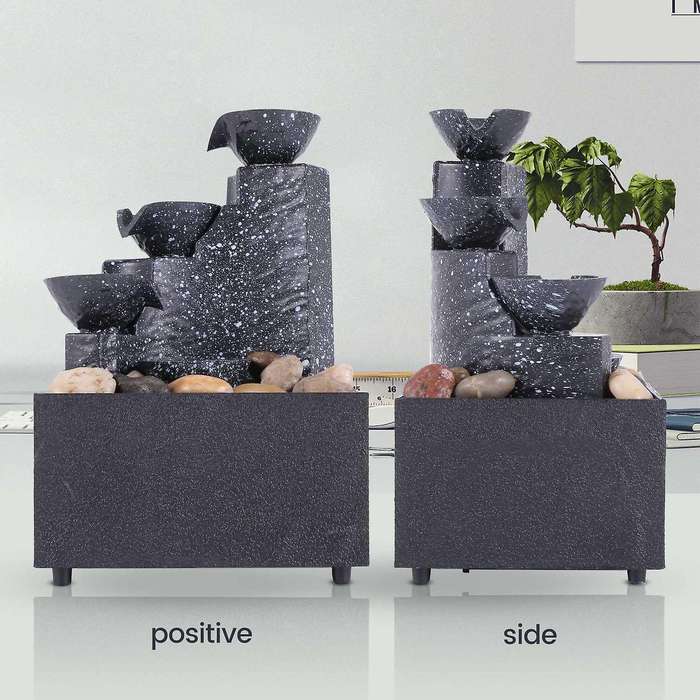 Home Office Desktop Small Fountain Lucky Flowing Water Ornaments Landscape Decoration Craft Gifts
