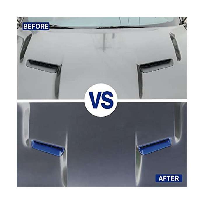 Hood Air Conditioner Air Outlet Trim Exterior Accessories for 2015-2022 Abs 2pcs Blue