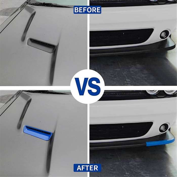 Hood Air Outlet Front Bumper Lip Splitter Protector Cover Trim for 2015-2024 Accessories,A