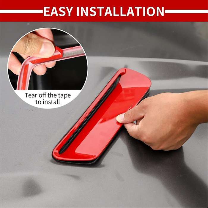 Hood Air Outlet Front Bumper Lip Splitter Protector Cover Trim for 2015-2024 Accessories,C