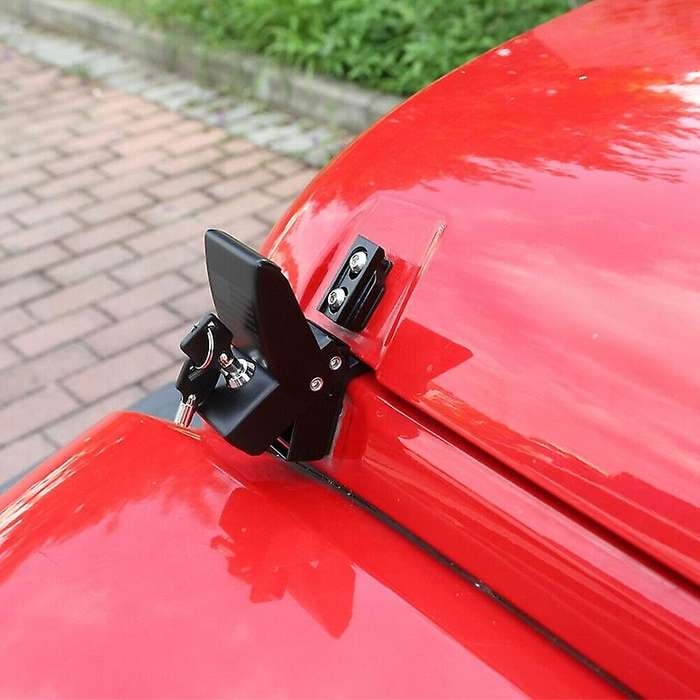Hood Latches Locking Hood Catch Kit for Wrangler JK 2007-2017 JL JLU 2018-2021 JT 2020, Flag