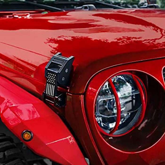 Hood Latches Aluminum Hood Catch, Latch Locking Hood Catch Kit for 2007-2018 JK JKU 2018-2020 JL JLU