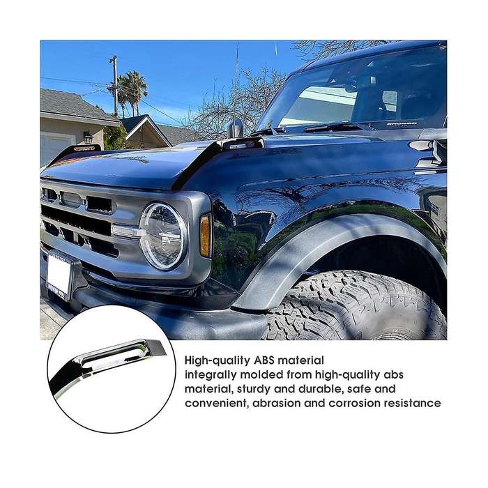 Hood Trail Sights Cover Decoration Cover Stickers Exterior Accessories for 2021-2023, Black