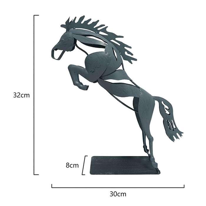 Horse Sculpture Ornaments Handmade Life-Like Horse Standing Statue Desk Decorations