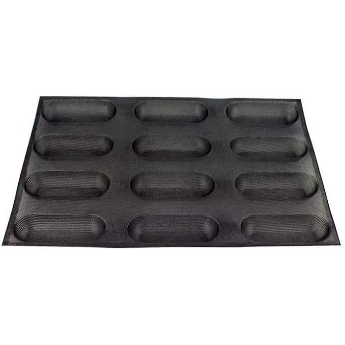 Hot Dog Non Stick Bread Loaf Pan Silicone Bread Baking Mold 12 Loaf for Making Bread