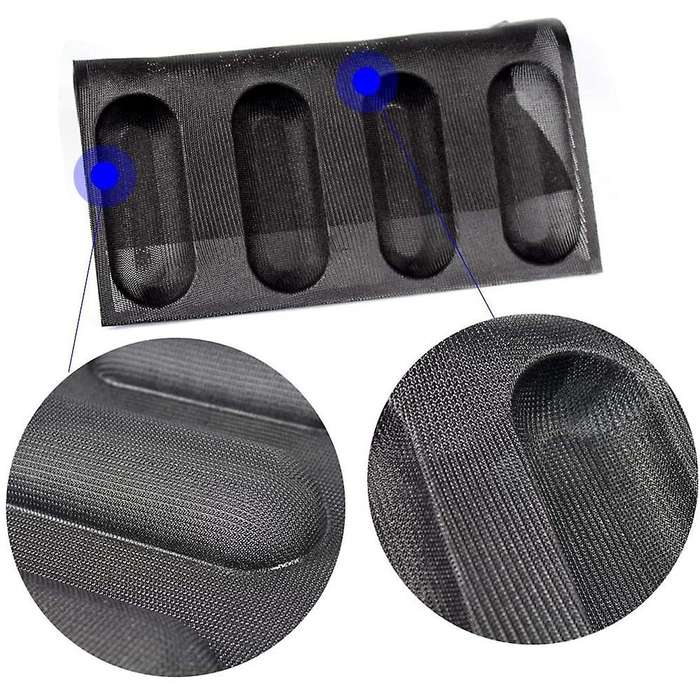 Hot Dog Non Stick Bread Loaf Pan Silicone Bread Baking Mold 12 Loaf for Making Bread