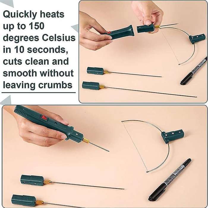 Hot Wire Foam Cutter Kit with Temperature Controller,100-240v/24w Electric Cutting for Art Craft Ev