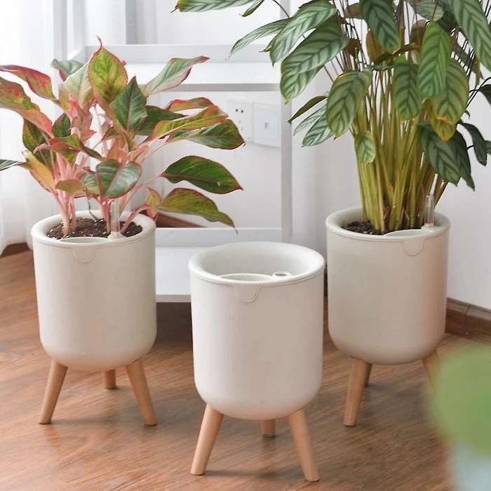 Household Indoor Automatic Self-Watering Flower Pot Large Floor-Standing Potted Storage Basin with W