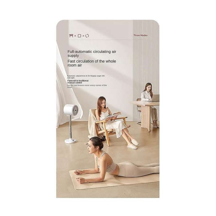 Household Vertical Floor Fan with Remote Control Air Circulation Fan 90  Shaking Head Table Vertic