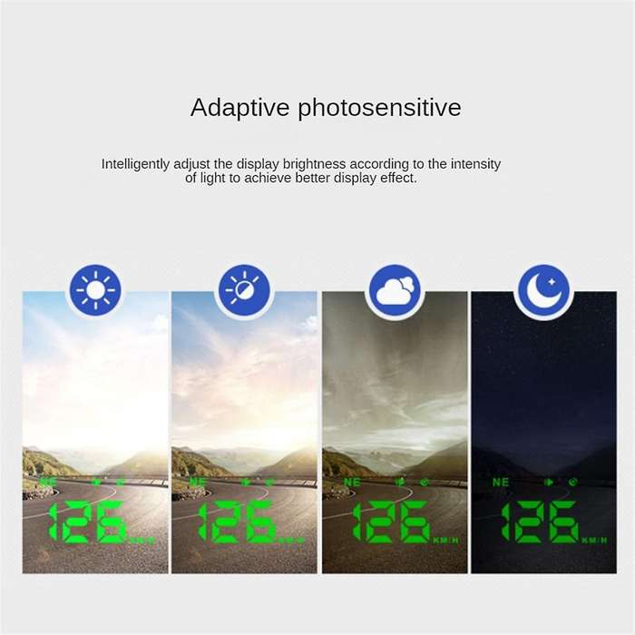 Hud Car Gps Speedometer Windshield Projector Universal Suitable for All Cars Pickup Truck Speed Ale