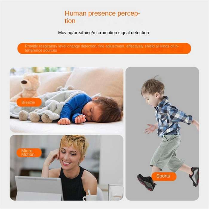 Human Presence Sensor 24GHz Millimeter Wave Radar Embedded Respiratory Micro-Motion Mobile Radar Det