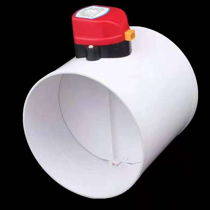 Hvac 160mm Air Damper Valve Electric Motorized Check Valve for 6 Inch Ventilation Solenoid Valve wit